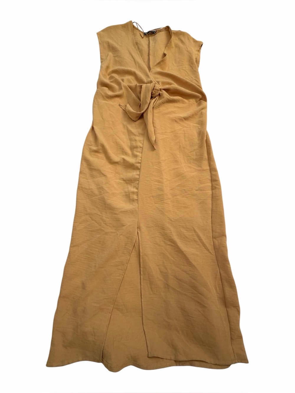 Zara Sleeveless Tie-Front/Knot Midi Dress-Size Small-NWT - Picture 2 of 8